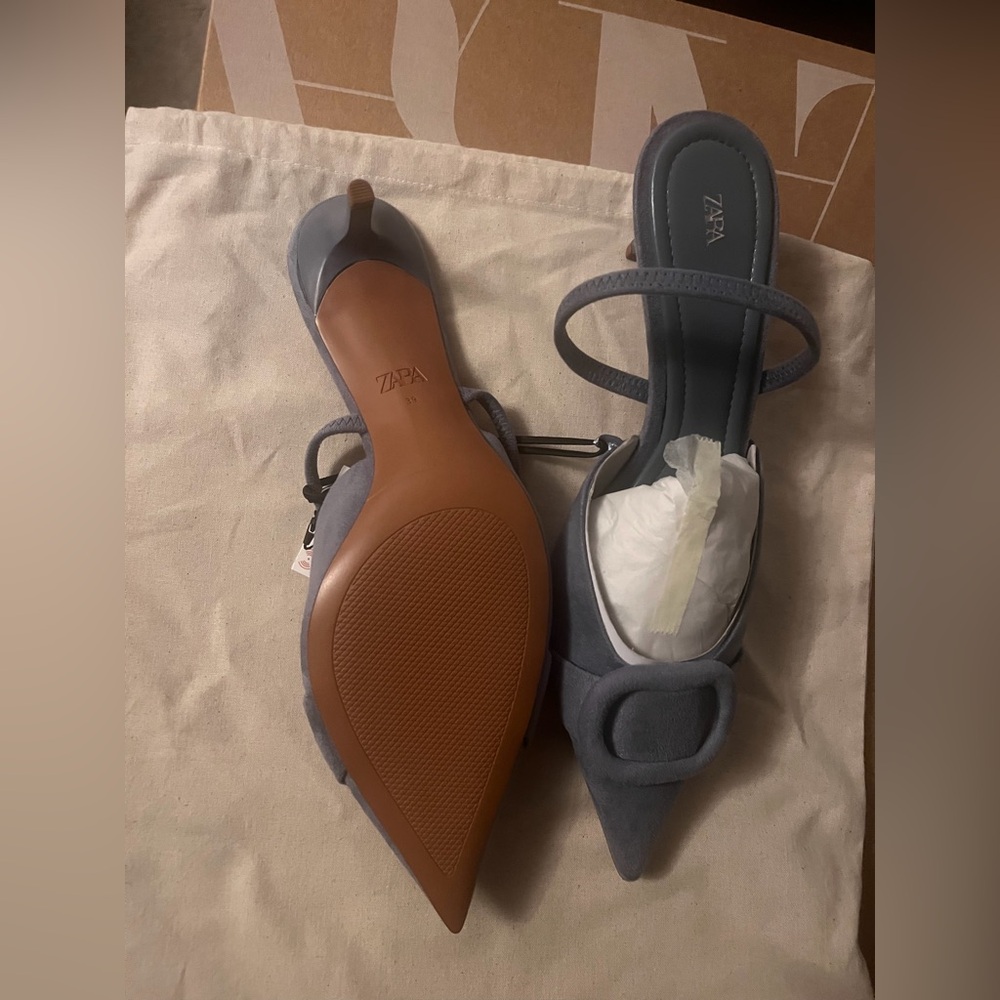 Zara Brand New 
Slingback Heels Size 8 (39) - Picture 7 of 8